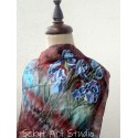 Irises- plate - glass, bright, hand-painted decorative plate