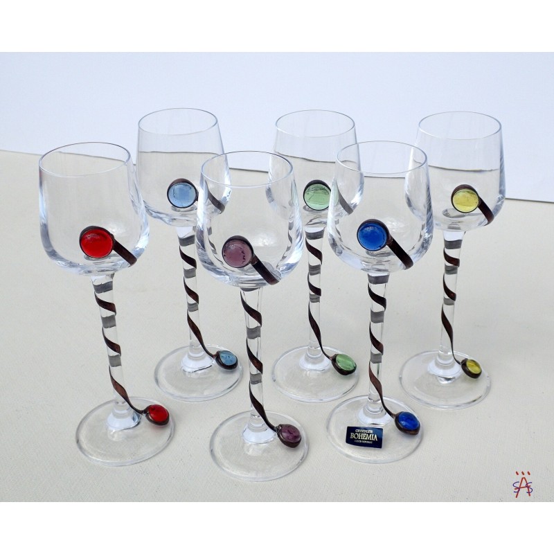 6 likérových skleniček