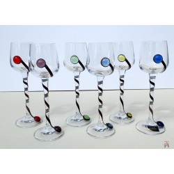 6 likérových skleniček