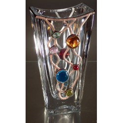 Váza s barevnými kameny