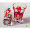 Set 2 barevných likérových skleniček